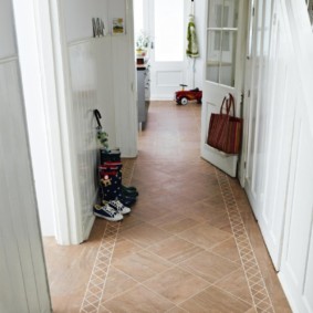 linoleum in the apartment hallway