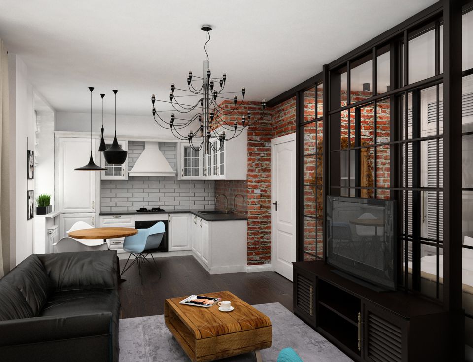 loft for a small apartment interior views