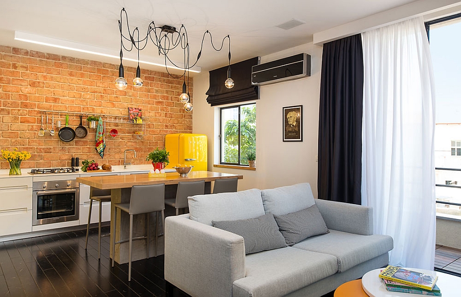 small kitchen living room interior