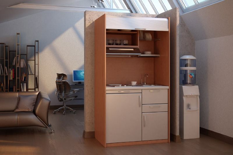 Kitchenette in het kantoor van een groot bedrijf