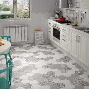 floor tiles for kitchen and corridor photo interior