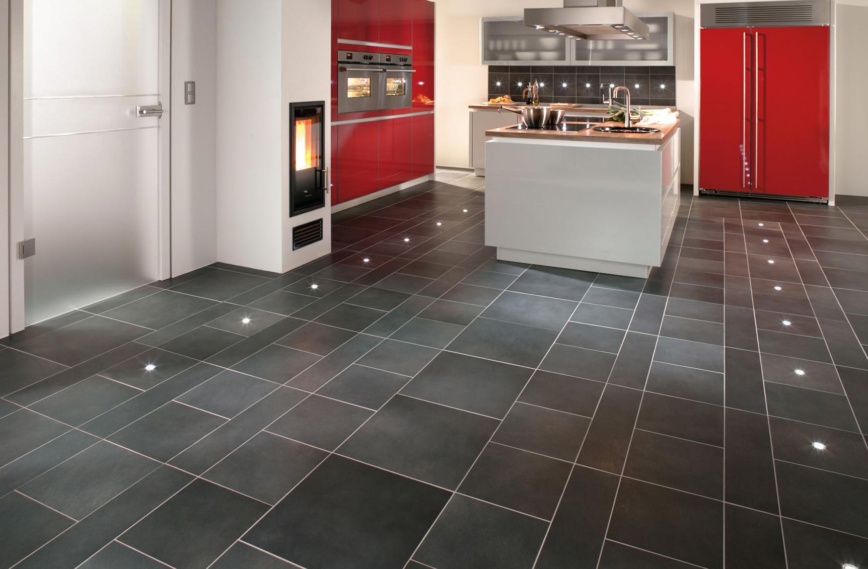 floor tiles in the kitchen