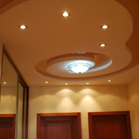 stretch ceiling in the corridor interior photo