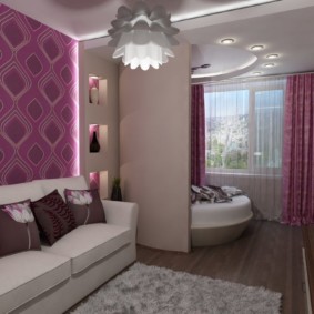 studio apartment with bed and sofa photo decoration