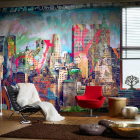 διαμέρισμα στούντιο με διακόσμηση στυλ σοφίτα
