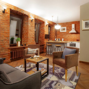 studio apartman u loft stilu fotografija ukras