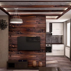 студио апартман у дизајну фотографија у стилу лофта