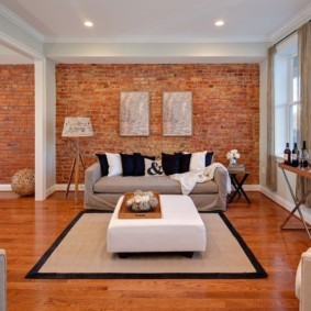 decoration of the apartment under a decorative brick photo views