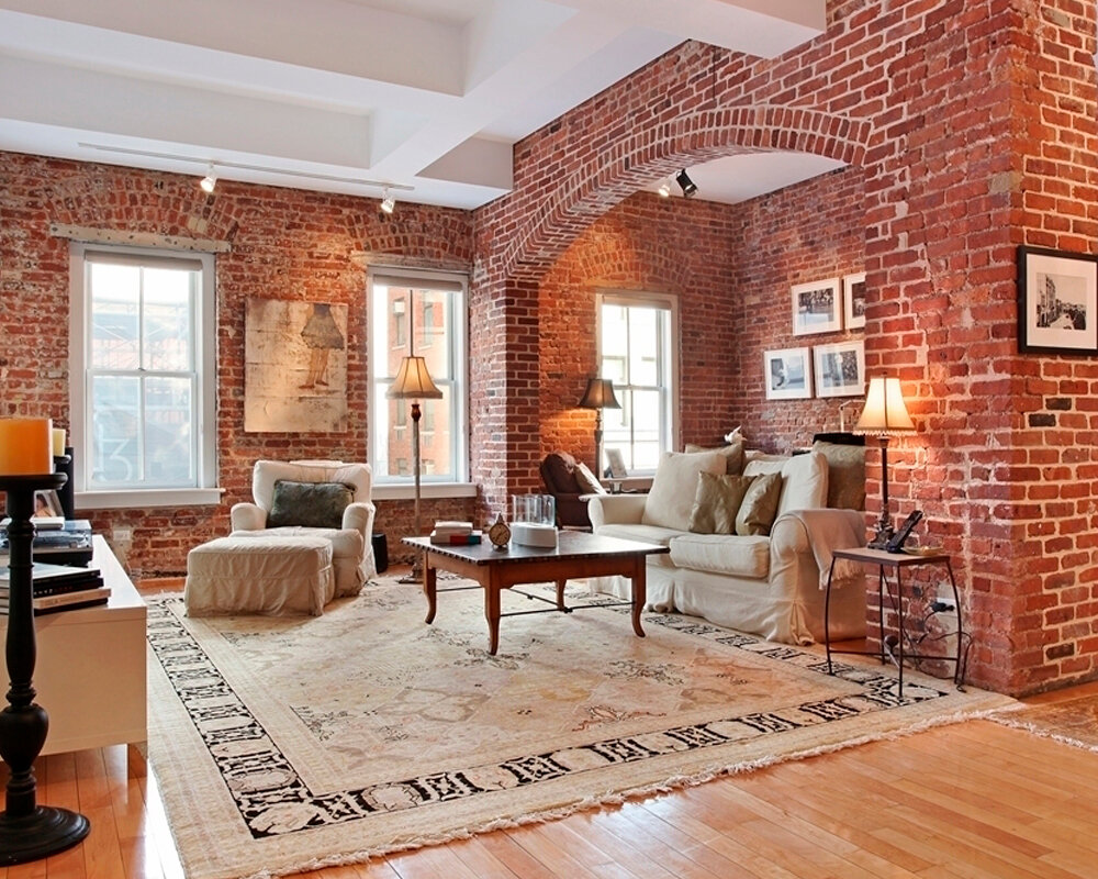 decoration of the apartment under a decorative brick decor ideas