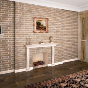 decoration of the apartment under a decorative brick ideas interior