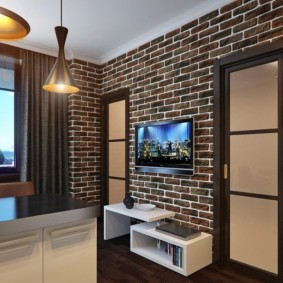decoration of the apartment with decorative brick options