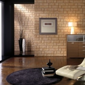 decoration of the apartment under a decorative brick types of photo