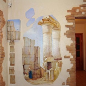 зидна декорација са украсним каменим опцијама за фотографије
