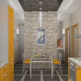 wall decoration with decorative stone