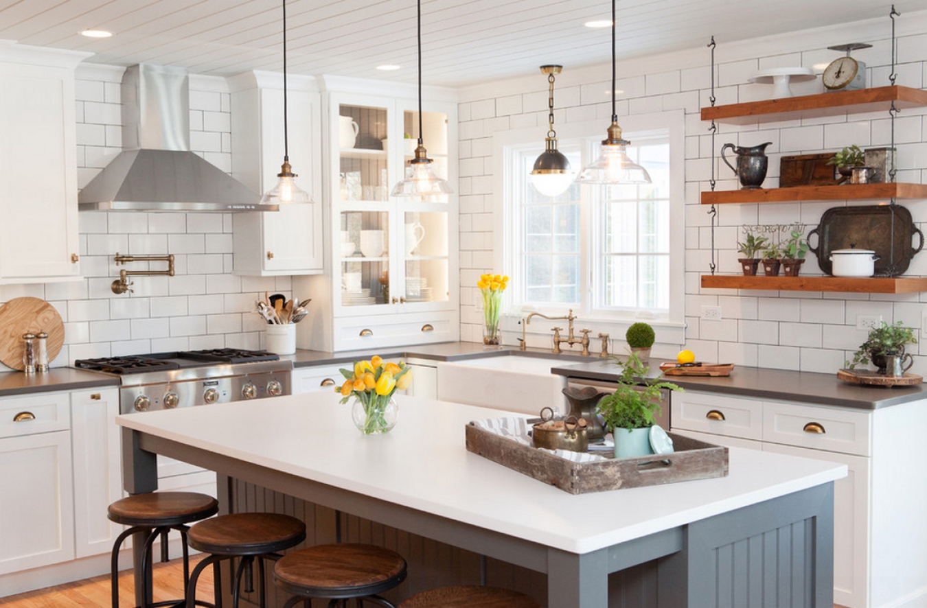 planken in de keuken in plaats van hangende foto-ideeën voor kasten