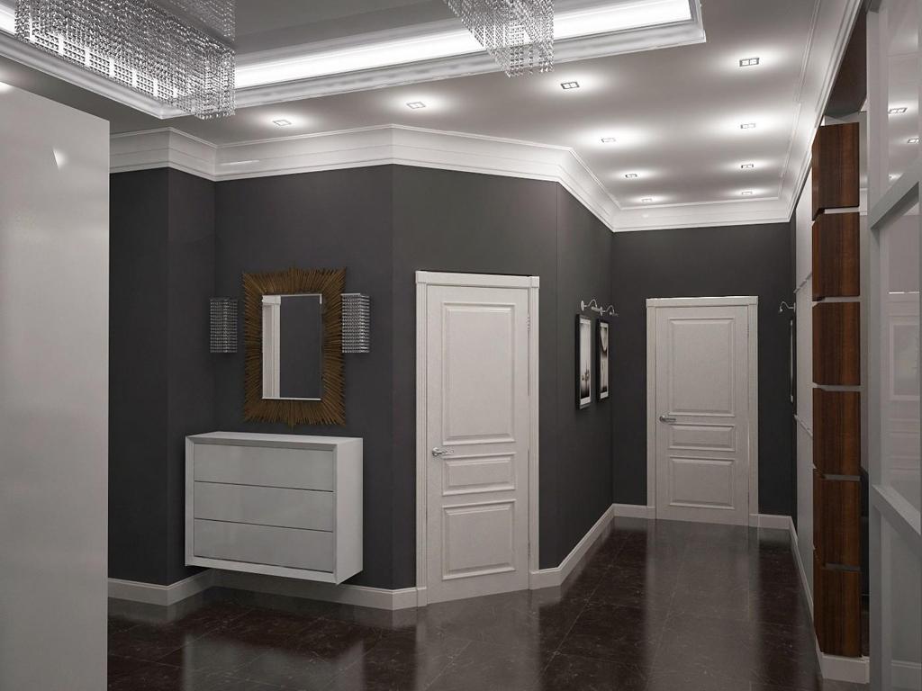 design cinzento da foto do corredor