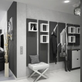 idéias de decoração corredor cinza