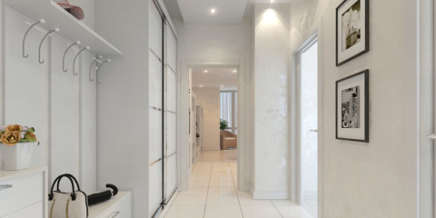 hallway in white tones photo interior