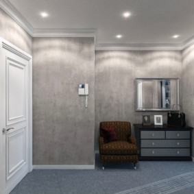 hallway in gray tones photo design