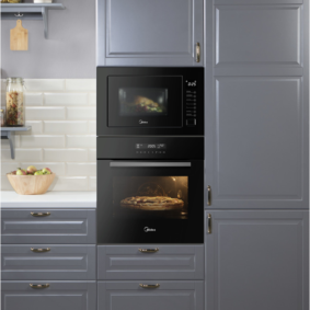 placing a microwave in the kitchen design photo