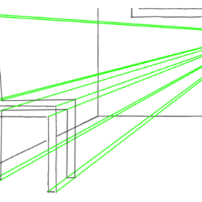 Stoeltekening in perspectief