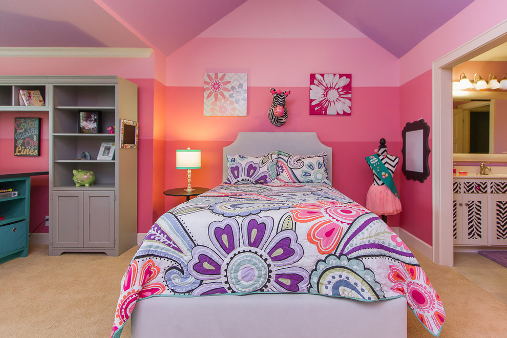Lilac-pink na interior interior