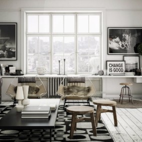 Idei de decor pentru camera de zi în stil scandinav