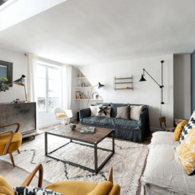 Scandinavian style living room photo decor