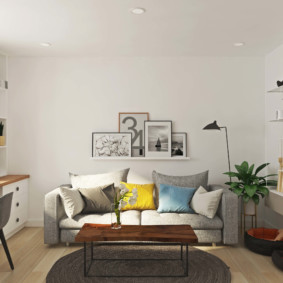 Disenyo ng estilo ng living room ng Scandinavian na estilo