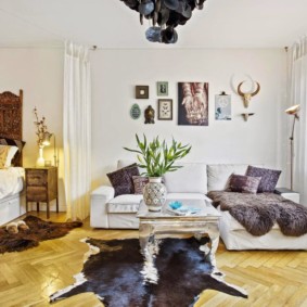 Stile scandinavo nella decorazione fotografica del soggiorno
