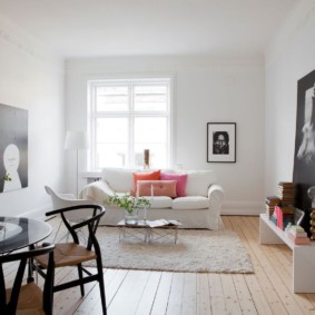 Scandinavian style in the living room photo views