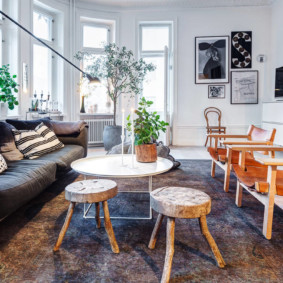 Decorazione soggiorno in stile scandinavo