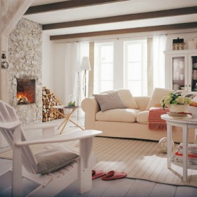 Skandináv stílusú fotó a nappali szobában