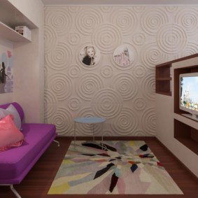 kombinácia dizajnu obývacej izby a detských nápadov
