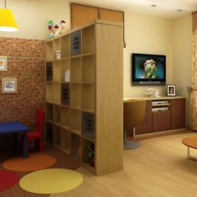 combinação de sala de estar e idéias interiores das crianças