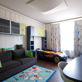 kombinácia obývacej izby a detských nápadov