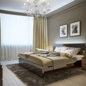 Foto af beige soveværelse