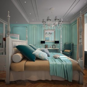 nội thất phòng ngủ màu ngọc lam