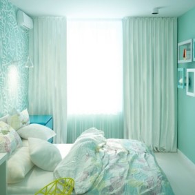fotografie interior dormitor turcoaz