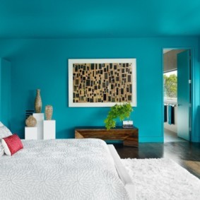 trang trí phòng ngủ màu xanh