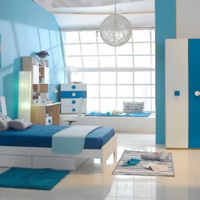 tùy chọn ảnh phòng ngủ màu xanh