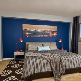 blue bedroom photo decoration