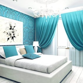 guļamistaba ar zilām dekorēšanas idejām