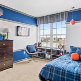 guļamistaba ar zilu skatu