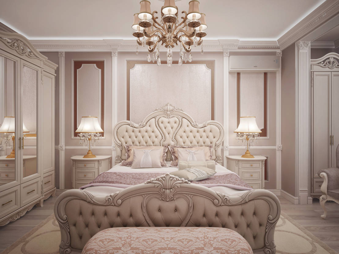 klasiskās guļamistabas interjera idejas