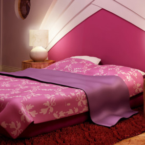 kırmızı yatak odası dekor fotoğraf