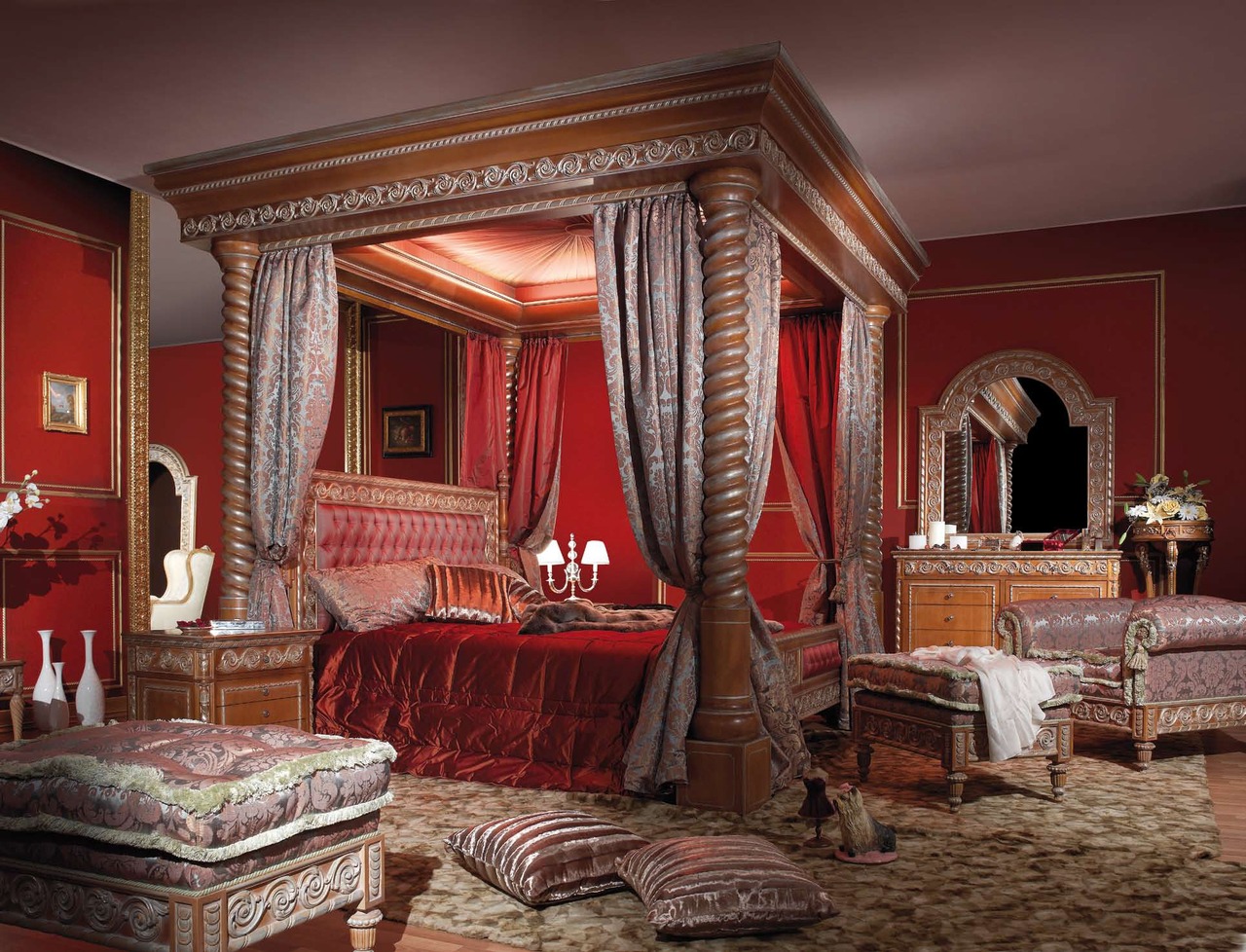 idées de décoration de chambre rouge