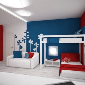 kırmızı yatak odası iç fotoğraf