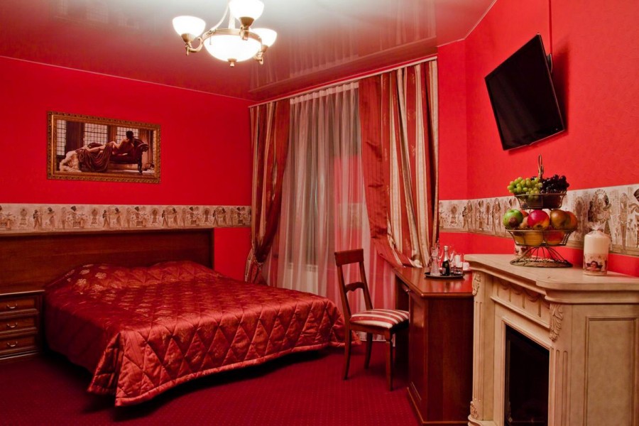 kırmızı yatak odası türleri fotoğraf