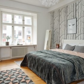 Fotografie de decor scandinav dormitor